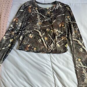 Camouflage Long Sleeve Women's Top